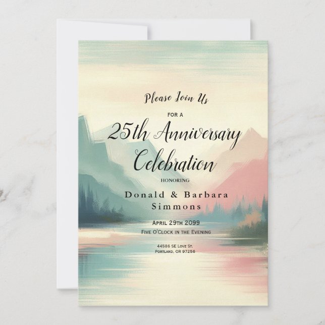 Invitation Echos doux des montagnes (Devant)