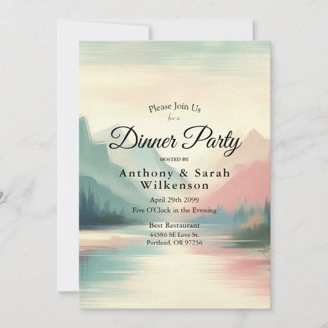 Invitation Echos doux des montagnes (Devant)