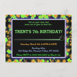 Invitation Éclaboussure de cuvette de lueur