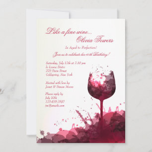 Invitation Éclaboussure de Vin