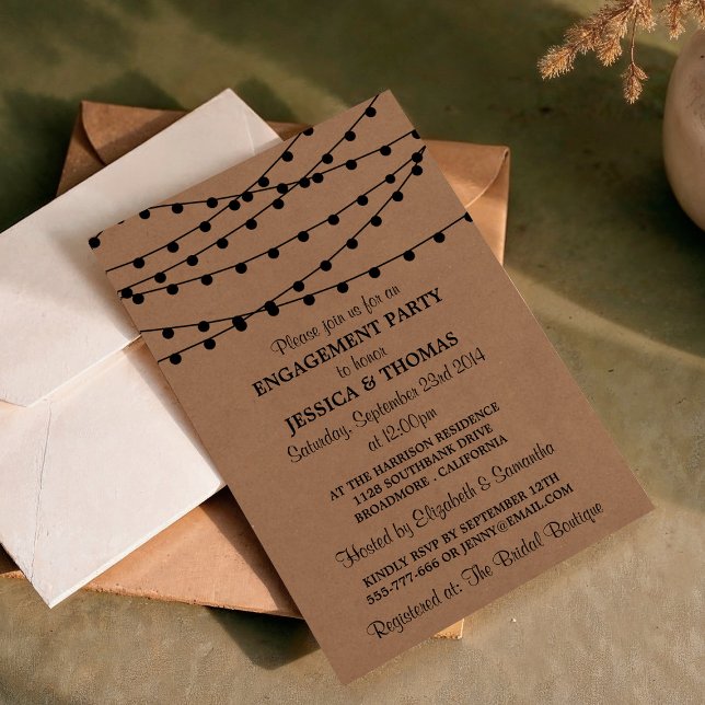 Invitation Éclairage À Chaîne Sur La Partie Rustique D'Engage (Créateur téléchargé)