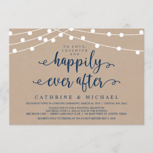 Invitation Éclairage rustique à cordes de ferme, Mariage de m