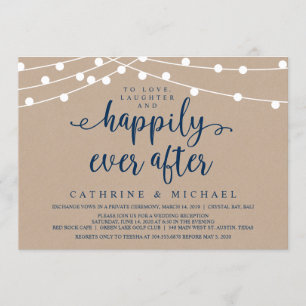 Invitation Éclairage rustique à cordes de ferme, Mariage de m