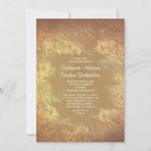 Invitation Éclairages à cordes & Branches Mariage rustique In