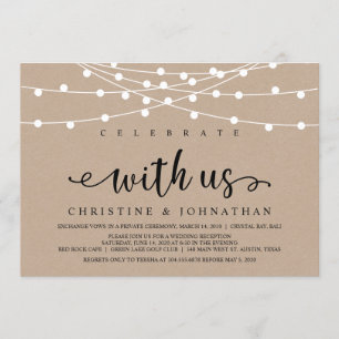 Invitation Éclairages Rustiques À Chaînes De Ferme, Elopement