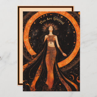 Invitation Éclipse solaire - Partie d'affichage entièrement p