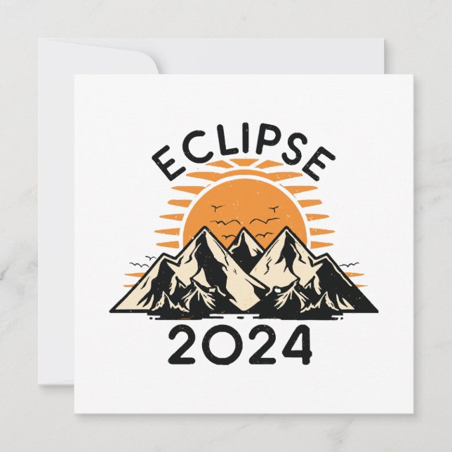 Invitation Éclipse solaire totale 2024 (Devant)