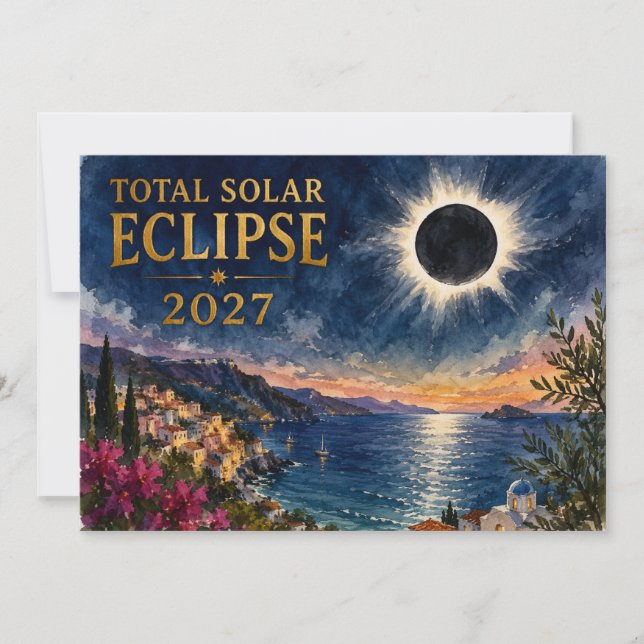 Invitation Éclipse solaire totale 2027 Méditerranée  (Devant)