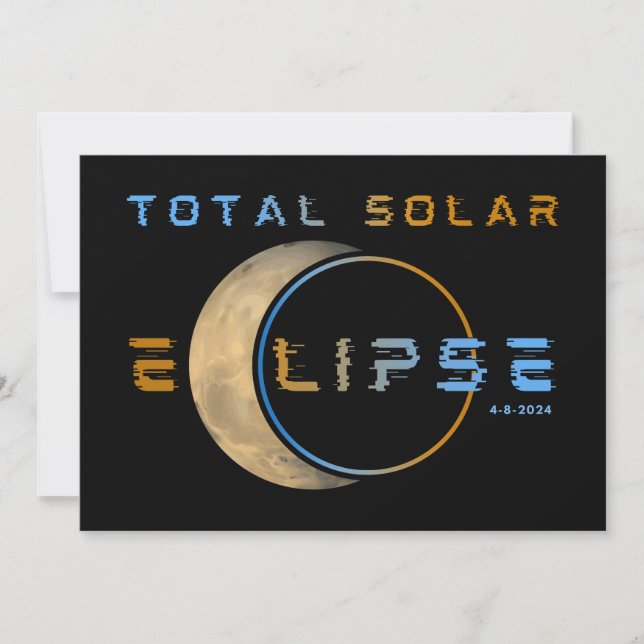 INVITATION ÉCLIPSE SOLAIRE TOTALE 8 AVRIL 2024 SYSTÈME SOLAIR (Devant)