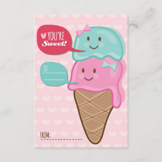 Invitation École de crème glacée Enfants Saint-Valentin