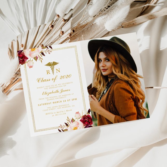 Invitation Ecole de soins infirmiers floraux de Bourgogne (Créateur téléchargé)