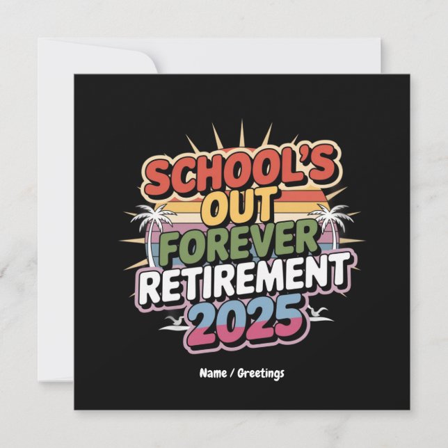 Invitation Écoles à la retraite permanente 2025 Enseignants à (Devant)