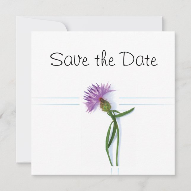 Invitation Économisez la Date de Mariage Ecossais, Celtique T (Devant)