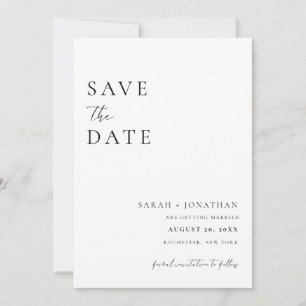 Invitation Économisez la date de photo de script minimal mode