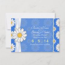 Économisez la date florale de marguerite bleue roy