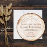 Invitation Écorce d'arbre en tranche de coupe en bois rustiqu<br><div class="desc">Capturez l'essence du charme rustique grâce à notre invitation unique Rustique Mariage Bois coupé de l'écorce d'arbre de tranche. Si vous cherchez à faire une impression durable et à laisser vos invités dans l'émerveillement, cette invitation créative est le choix parfait. S'inspirant de la beauté naturelle des tranches de bois coupées...</div>