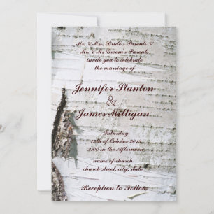 Invitation Écorce de bouleau