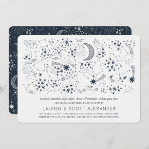 Invitation Ecrit dans les étoiles Baby shower de révélation d