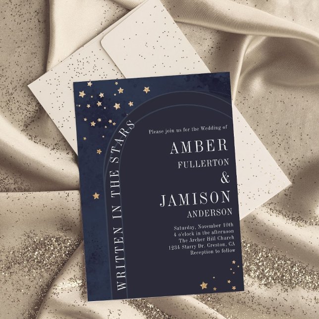 Invitation Écrit dans les Étoiles Céleste Mariage Moody (Créateur téléchargé)