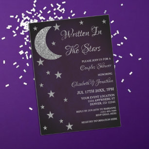 Invitation Écrit Dans Les Étoiles Couples Douche