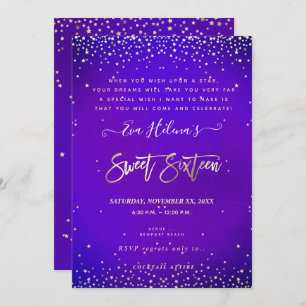 Invitation Écrit dans les Stars Sweet 16, Ultra Violet