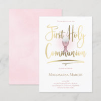 Écriture en or Faux Première Communion sainte