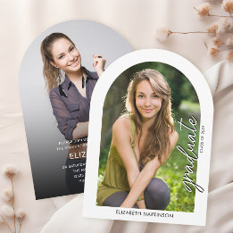 Invitation Écriture Manuscrite Moderne Photo Arc Gradué