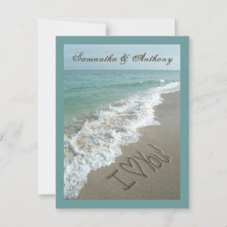 Invitation écriture manuscrite Plage Destination Mariage Invi