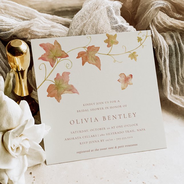 Invitation Ecru | Journée de mariage automnale (Créateur téléchargé)