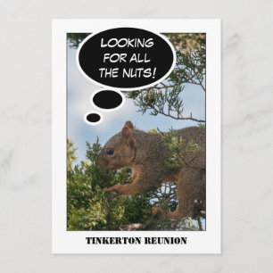 Invitation Écureuil de la Réunion de famille recherchant des