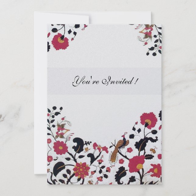 Invitation EDEN, Rouge, Noir et Blanc Ice Metallic (Devant)