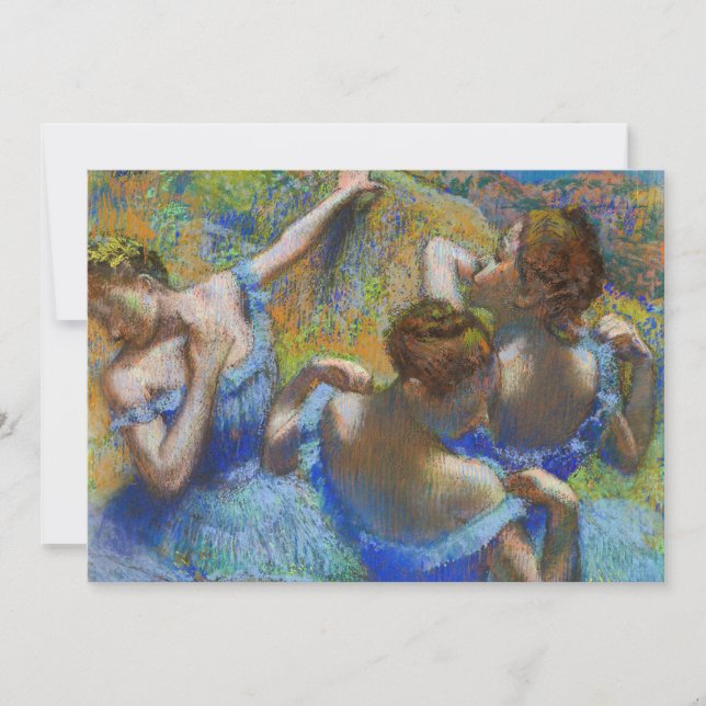 Invitation Edgar Degas - Danseurs Bleus (Devant)