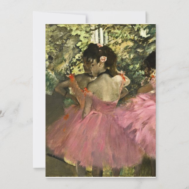 Invitation Edgar Degas - Danseurs En Rose (Devant)