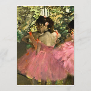 Invitation Edgar Degas - Danseurs En Rose