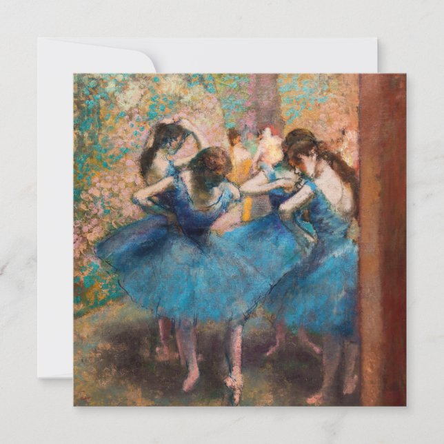 Invitation Edgar Degas - Danseuses en bleu (Devant)