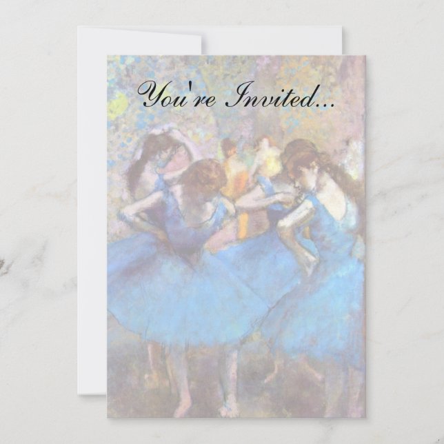 Invitation Edgar Degas - Danseuses en bleu - Amateur de danse (Devant)