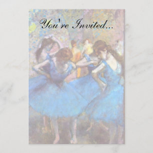 Invitation Edgar Degas - Danseuses en bleu - Amateur de danse