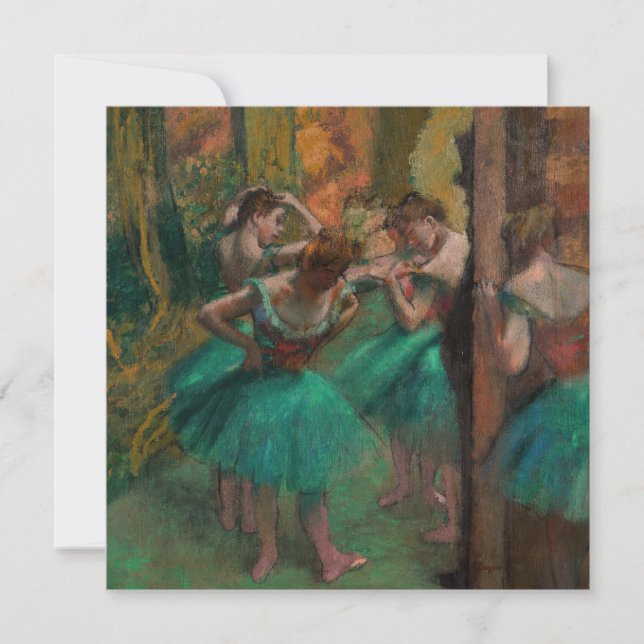Invitation Edgar Degas - Danseuses, rose et vert (Devant)