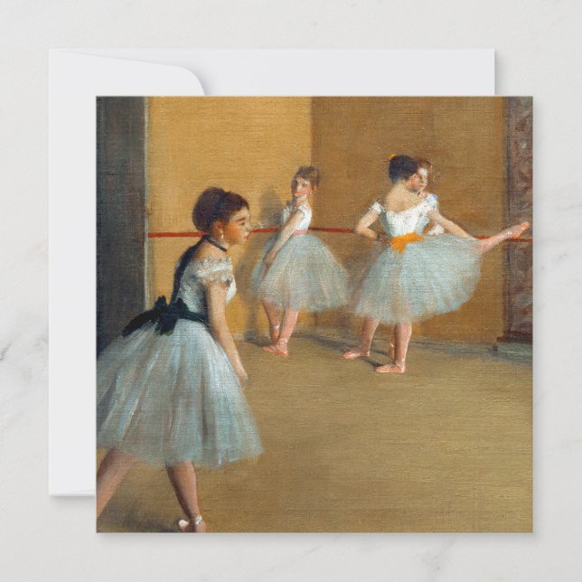 Invitation Edgar Degas Le Foyer de danse à l'Opéra (Devant)