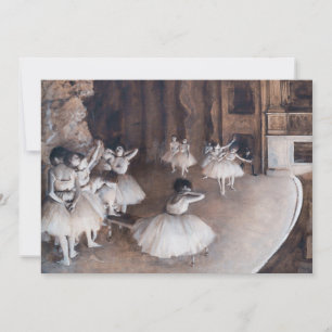 Invitation Edgar Degas - Répétition de ballet sur scène