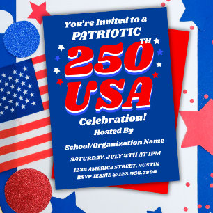 Invitation éditable de célébration patriotique des