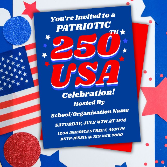 Invitation éditable de célébration patriotique des (Créateur téléchargé)
