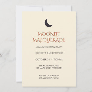 Invitation éditable de Halloween pour un bal masqu