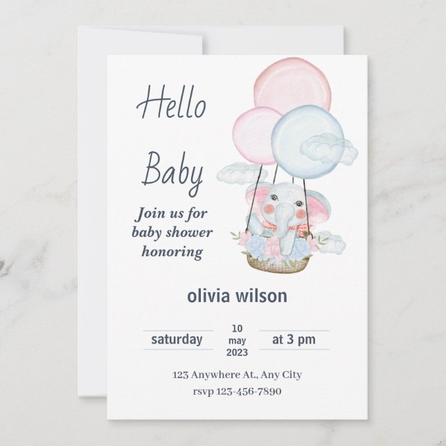 Invitation éditable et imprimable pour une fête d' (Devant)