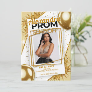 Invitation Editable Exquis Prom Envoyer de Parties scintillan