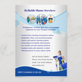 Invitation Editable Home Services Flyer Template