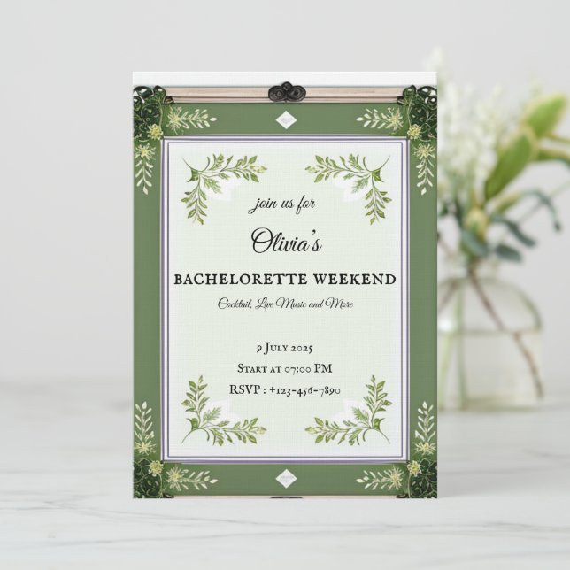 Invitation Editable Invitation, Greeting Card & Printables (Debout devant)