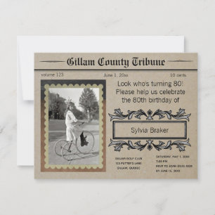 Invitation Editable Lisez Tout À Propos De Cela Vintage Anniv