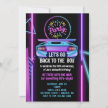 Invitation éditable pour fête d'anniversaire 80 an