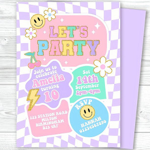 Invitation Éditable Prépa Faisons la Fête Tête de Sourire Ann